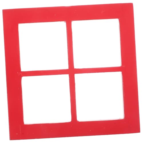 Milisten Marco De Ventana Miniatura para Casa De Muñecas Decoración De Muebles Miniatura Accesorio Ventana De Madera Sin Color