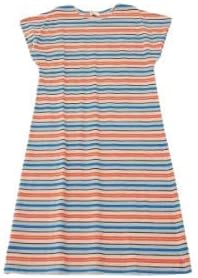 Amazon Co Jp マルチボーダー ワンピース 半袖 コットン フレンチスリーブ レディース ルームウエア ベージュ 服 ファッション小物