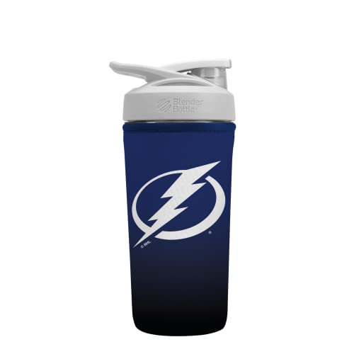 Sok It BotlSok NHL Hockey Protein Blender Shaker Bottle Sleeve Insulated Neoprene Cover (Tampa Bay Lightning, Fits 28oz Blender)