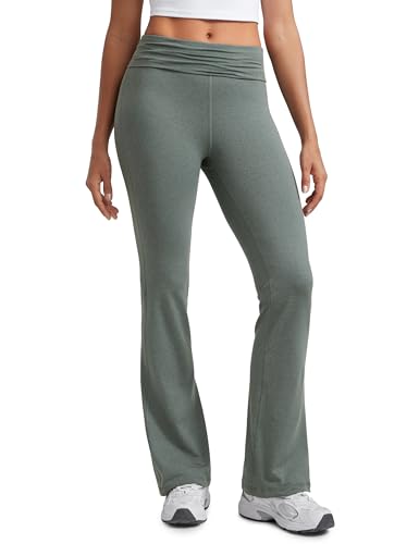 CRZ YOGA Womens Cloud Jersey Foldover Waist Flare Pants 31