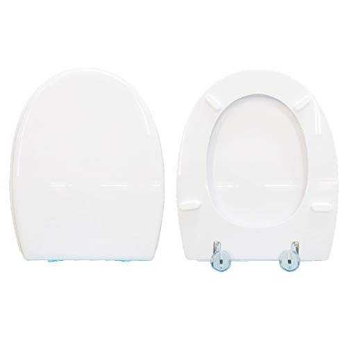 Copriwater Full 56 Azzurra legno rivestito in resina poliestere bianco