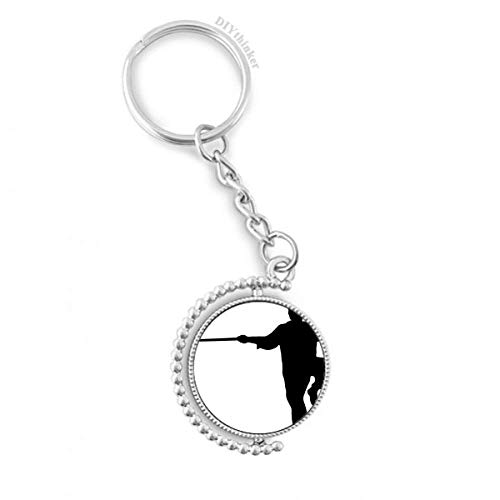 Bâton Shaolin Chinois art martial clé anneau porte-keyholder rotatif multicolore 3,5 pouces
