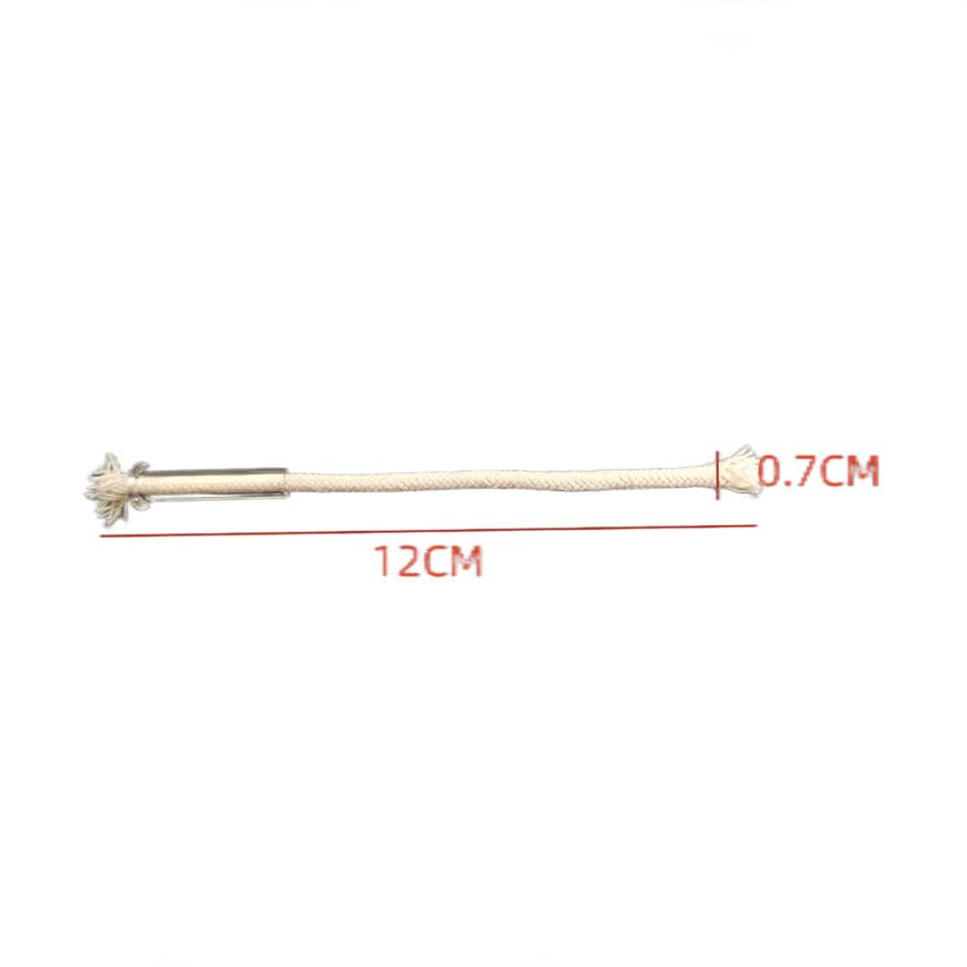 Kit de 6 mechas de algodón con soporte de vidrio para lámpara de aceite miniatura 4