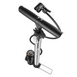 Toddmomy Inflator Tubeless Fietspomp Voetgeactiveerde Fietspomp Fietspomp Met Meter Fietspomp Draagbaar Vloer Pomp Auto Banden Pomp Spoor Pomp Benodigdheden Roestvrij Staal Digitaal
