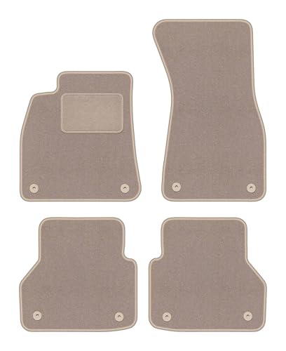 Tapis de voiture Audi A7 C8 velours beige : l'élégance sur mesure pour votre habitacle