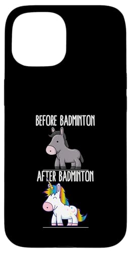 Before After Badminton ���j�R�[�� �o�h�~���g���v���[���[ �X�}�z�P�[�X iPhone 15 �p