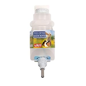 Lixit® Top Fill No Drip Water Bottles for Rabbits, Ferrets, Hamsters, Guinea Pigs, Rats, Chinchillas and Other Small Animals – Made in USA (Granite (Pack of 1), 32 Ounce)