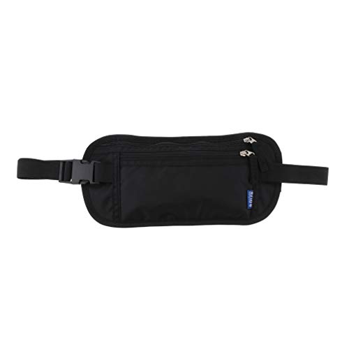 kowaku Travel Money Belt RFID Bloqueando Cintura Preta Impermeável