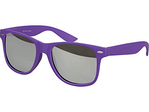 Balinco Gafas de sol UV400 CAT 3 CE de goma - con bisagra de muelle para hombres y mujeres (púrpura...