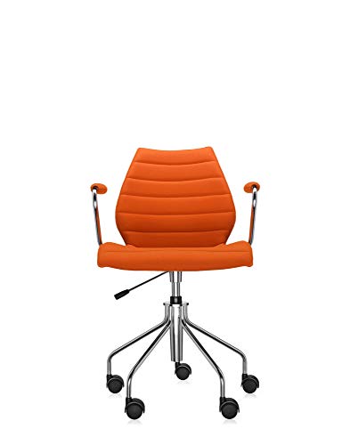 Kartell Maui Soft, Poltroncina Girevole, Arancio