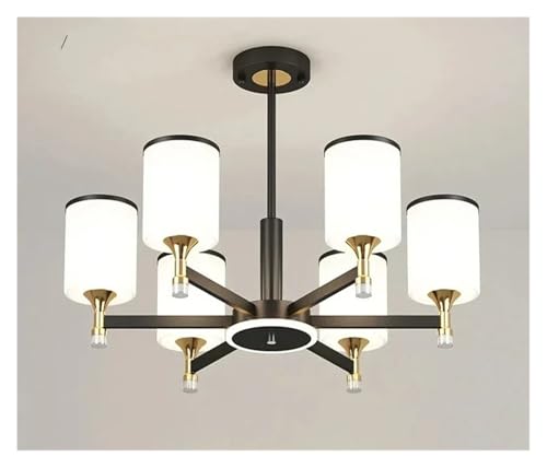 Lustre trichromatique rétro à 6 bras pour ajuster l'ambiance du salon