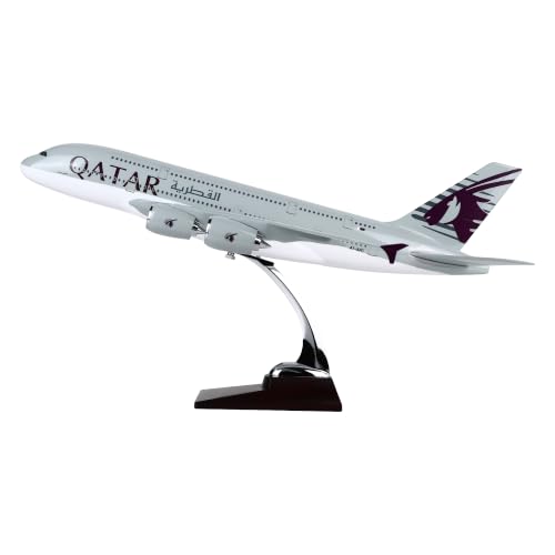 Image of Toys Uncle Diecast Aeroplane Scale Model, (A380 Qatar, 46 CM)