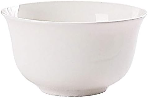 LeBlue Small Soup Rice Bowls ~ Set of 2 Bone China Bowls for Soup, Rice, Ice Cream or Dessert ~ 4.5 Inch Diameter, White