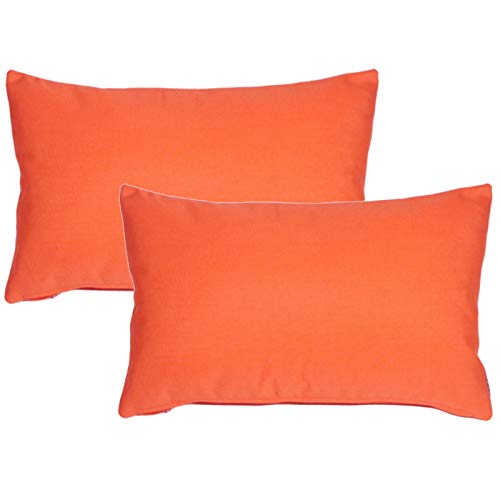 PILLOW DÉCOR Sunbrella Outdoor Pillow, Melon, 12