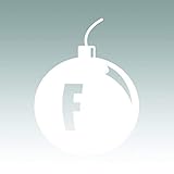 F Bombs Sticker - Decal - Die Cut - JDM Euro Bomb - White 1.50' x 1.98'