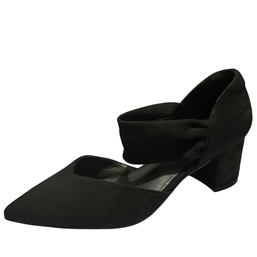 Women's Comfortable Mid High Heel Dress Shoes for Party & Evening,Stable and Supportive