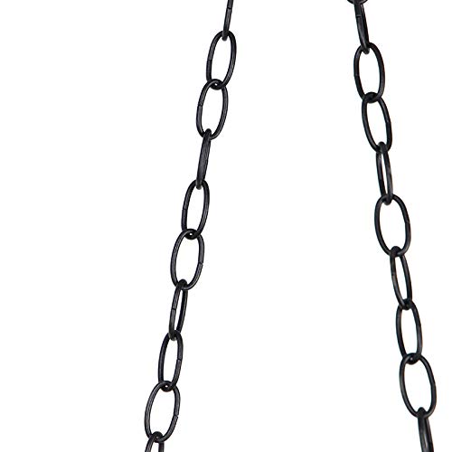 Qazqa Esstisch Industrie Pendelleuchte, Pendellampe - Shelf - Schwarz, Rechteckig, Holz, 5-flammig, 100cm, Ideal als Esszimmerlampe und Wohnzimmerlampe