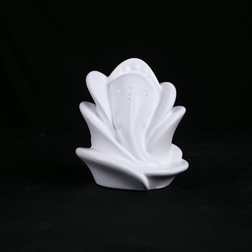 Image of Artarium Rose Shape Small Ganesha Ji Idol Ganesha Ji Murti, Ganpati Statue (Height 3 Inch), Figurine for Car Dashboard, Pooja, Unique Wedding & Birthday Gift, Sculpture, House Warming - White