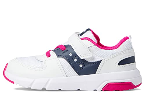 Saucony Jazz Lite 2.0 Sneaker, White/Navy/Pink, 5 Wide US Unisex Little_Kid - image 4