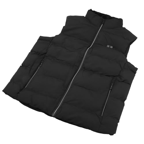WGFOIP Chaleco Calefactor Eléctrico Ligero e Impermeable, Chaleco Calefactor USB de 15 Zonas para Actividades Al Aire, Ideal para Acampar y Esquiar, Hecho de Fibra de Poliéster Suave (L)