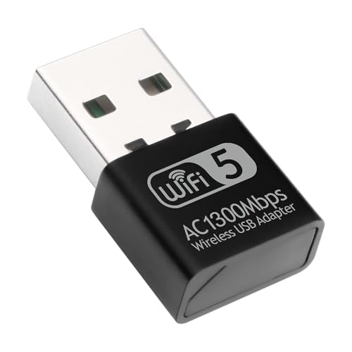 10Gtek 1300Mbps mini 無線 USB Wifi アダプター 無線LAN子機 デュアルバンド USB2.0 2.4GHz/5GHz【TELEC認証済（認証番号：214-118694）】