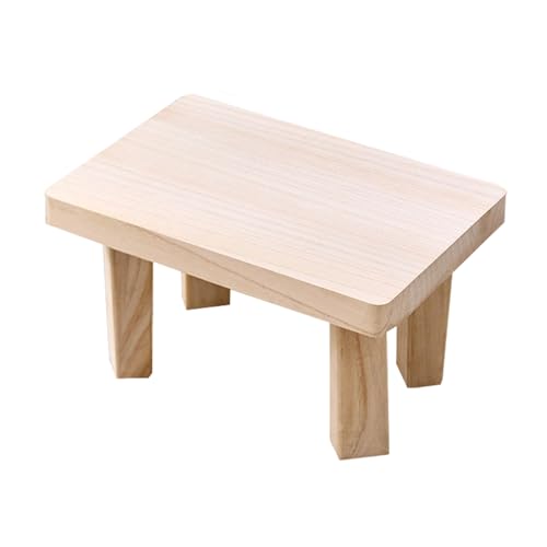 Taburete multiusos de madera resistente para sala de estar pequeña 2