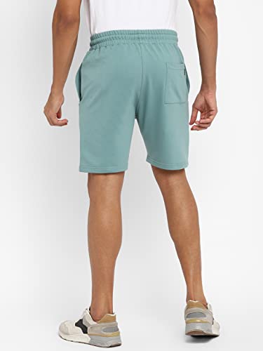 Image of Alan Jones Clothing Men's Casual Bermuda Shorts | French Terry | Placement Print | Regular Fit | Side Pockets | Drawstring Waist | Lounge & Summer Wear