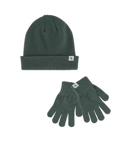 Image of Calvin Klein Boys' Ck Rib Beanie and Glove Set