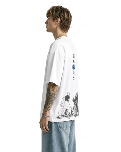 Image of Darkbuck Jujutsu Kai Suku Anime Graphic White Oversized T-Shirt for Men and Women with Japanese Print | Dropshoulder Streetwear Tshirt