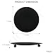 Hosley Set of 6 Black Iron Pillar Candle Holder Plates – 7-Inch Decorative Round Trays for Pillar Candles – Ideal for Weddings, Special Occasions, Home Décor, and Pedestal Displays
