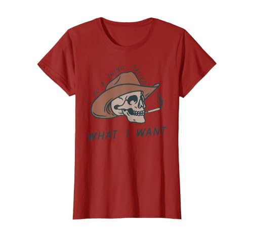 I Do a Thing Called What I Want Design T-Shirt, Women, Cranberry Red, Small