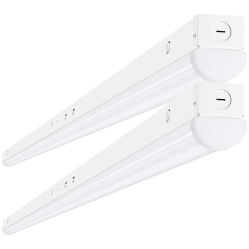 Bekada 8FT LED Linear Light Fixtures, 90/70/60W & 3500/4000/5000K CCT Adjustable, 8’ LED Shop Lights for Workshop, Office, Garage, 0-10V Dimmable, 8Feet LED Strip Lights, 2Pack