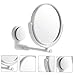PLAFOPE Punch Wall-Mounted Beauty Mirror Suction Cup Rotating Double-Sided Makeup Mirror for Bathroom Bedroom and Dorm Use Easy Installation and Strong Hold