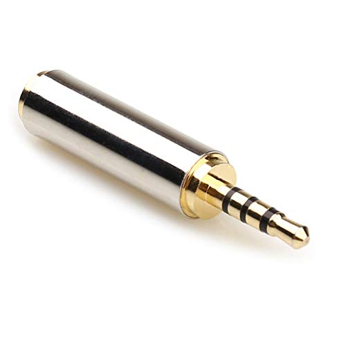 Adaptador de audio macho de 2,5 mm a hembra de 3,5 mm LEOU conector estéreo jack 2 unidades 5