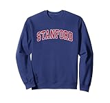 Stanford California CA Vintage Deportes Diseño Rojo Sudadera