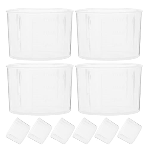 IWOWHERO Vasos Medidores de Laboratorio Reutilizables 15 Ml Vasos de Precipitados Transparentes de PP 10 Unidades para Medición Precisa de Líquidos Cocina y Medicamentos Reutilizable