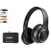 Queemie Cuffie TV Senza Fili ANC per Anziani - Riduzione Attiva del Rumore, Pieghevoli Bluetooth 5.3 Cuffie TV con Trasmettitore 5-in-1 (Ottico/Coassiale/USB/RCA/AUX), Audio Hi-Fi, 35H Autonomia