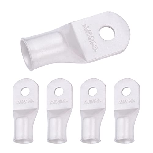 Image of SELTERM 5pcs 4 /0 AWG 5 /16 inch Stud Marine Grade Tinned Copper Battery Lugs