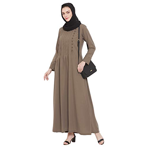 Image of Nabia Nida Matte Fabric Full Length Abaya Dress for Women