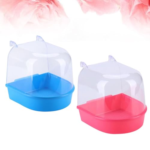 Bañeras para pájaros resistentes de PVC y accesorios de ducha para loros 7