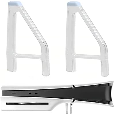 Horizontal Stand for PS5 Slim Pro, Simple Cooling Feet Compatible with Sony PlayStation 5 Console DE UHD Disc Edition Bracket Holder Flat Base
