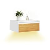 SoBuy Estantería Pared con lámpara de Sensor de Movimiento extraíble, Estante...