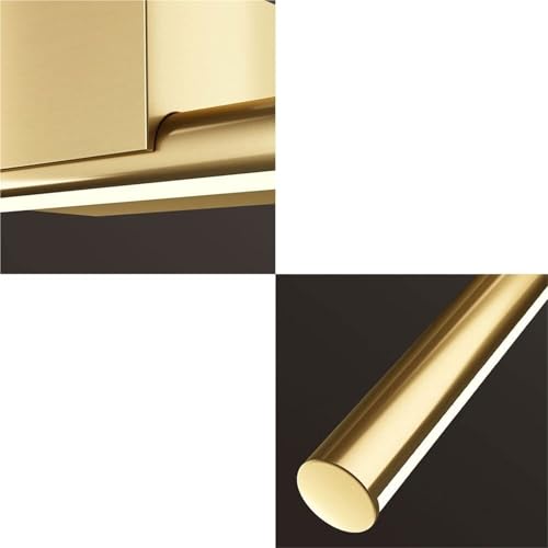 Aplique de pared dorado para baño sobre el espejo con iluminación de una luz 6