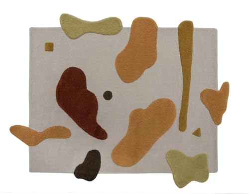 Image of Hand Tufted Modern Design Exported Collection High Low Pattern Wool Carpet for Living Room, Bedroom & Hall (Multi S, 10 x 14 Feet)