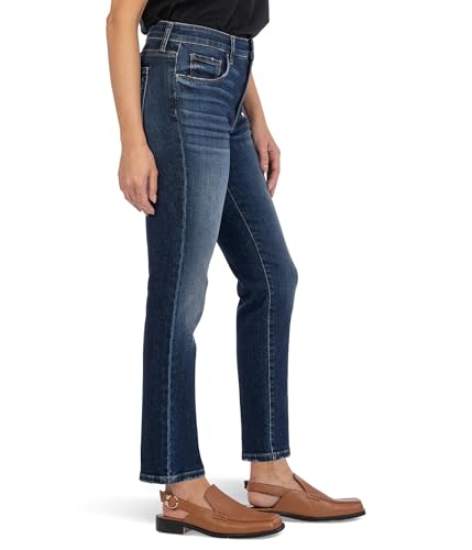 KUT from the Kloth Women's Reese High Rise Fab Ab Ankle Straight Long Inseam Regular Hem3