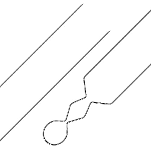 Espeto de Churrasco Duplo Aramado Argola 57cm