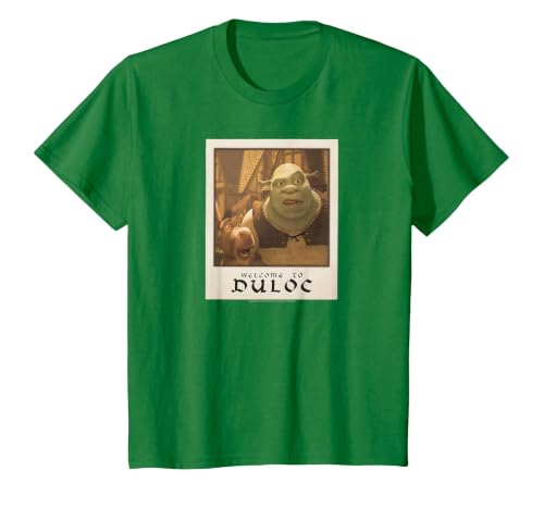 Shrek Welcome to Duloc Shrek and Donkey Polaroid T-Shirt, Youth, Kelly Green, 3T