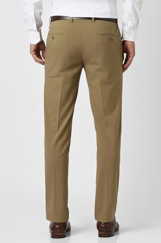Image of Van Heusen Men's Mid Rise Slim Fit Premium Formal Trousers | Superior Comfort | Auto-Flex Waist Band | Soft Touch
