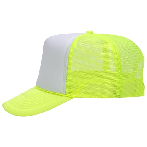 Image of OTTO Polyester Foam Front 5 Panel High Crown Mesh Back Trucker Hats in 97, Bulk, Wholesale