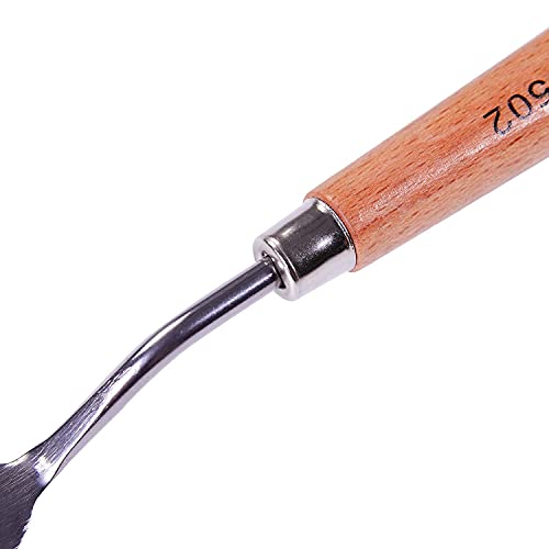 Meeden 5 Pieces Painting Knives, Stainless Steel Spatula Palette Knives Oil Paint Metal Pallet Knife With Wood Handle Art Tools For Watercolor Oil Acrylic Paint #TOP4